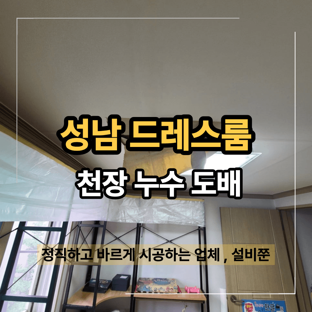 성남 도배 업체 석고보드 교체 윗집 누수 드레스룸 천장 복구